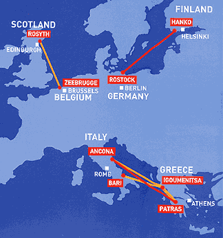 Superfast Ferries the youngest and fastest fleet welcomes you on board. Daily departures, always at the same time, year round. Travel on high speed ferries from Italy to Greece. Departure from Italy in Bari and Ancona to Greece Igoumenitsa and Patras. NEW: Germany, Rostock to Finland, Hanko.